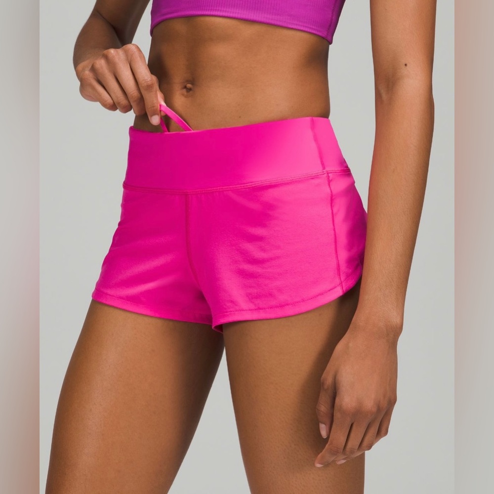 NWT Lululemon Speed Up Shorts LR 2.5” Lined Sonic Pink Size 12